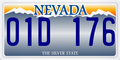 NV license plate 01D176