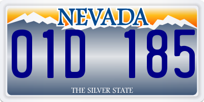 NV license plate 01D185