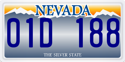 NV license plate 01D188
