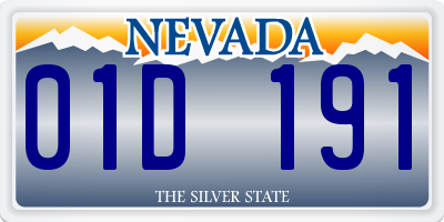 NV license plate 01D191