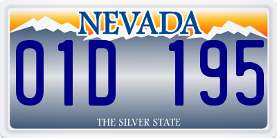 NV license plate 01D195