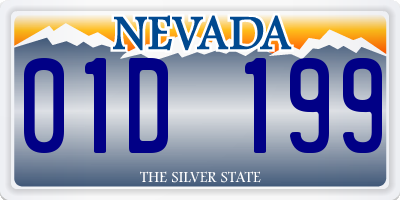 NV license plate 01D199