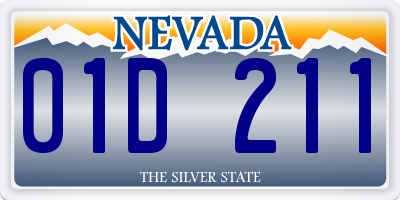 NV license plate 01D211