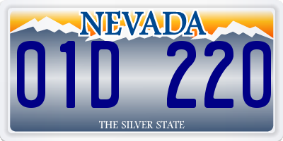 NV license plate 01D220