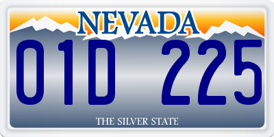NV license plate 01D225