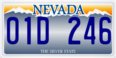 NV license plate 01D246