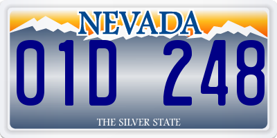 NV license plate 01D248