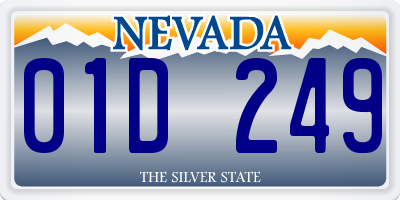 NV license plate 01D249