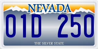 NV license plate 01D250