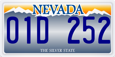 NV license plate 01D252