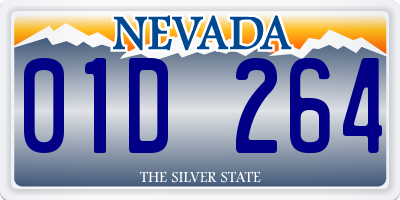 NV license plate 01D264