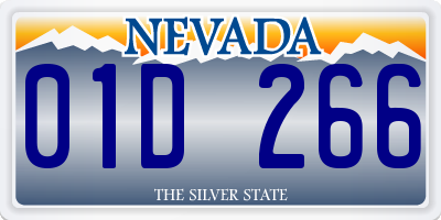 NV license plate 01D266