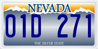 NV license plate 01D271