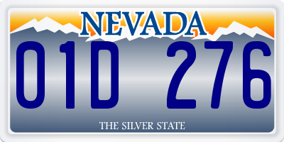 NV license plate 01D276