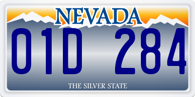 NV license plate 01D284