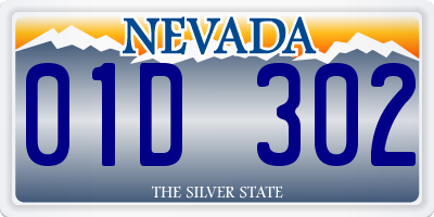 NV license plate 01D302