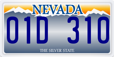 NV license plate 01D310