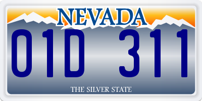 NV license plate 01D311