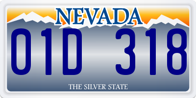 NV license plate 01D318