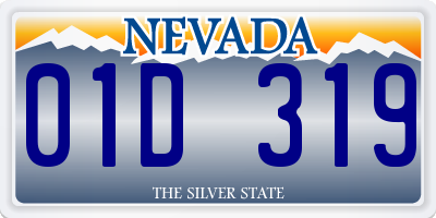 NV license plate 01D319