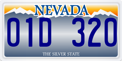 NV license plate 01D320