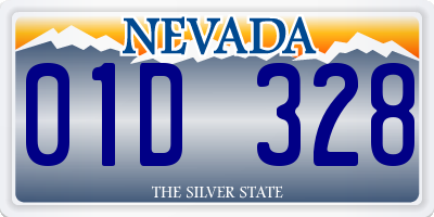 NV license plate 01D328