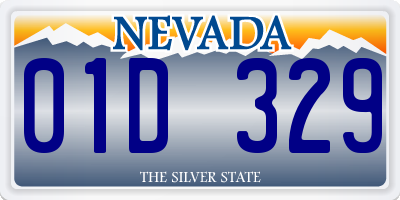 NV license plate 01D329