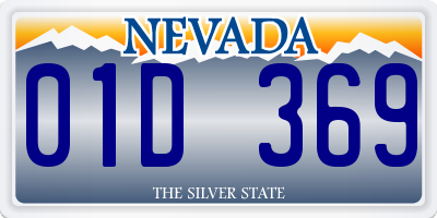 NV license plate 01D369