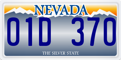 NV license plate 01D370