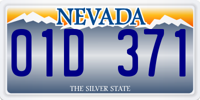 NV license plate 01D371