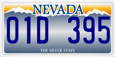 NV license plate 01D395