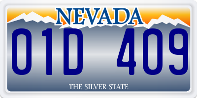 NV license plate 01D409