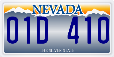 NV license plate 01D410