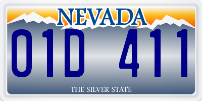 NV license plate 01D411