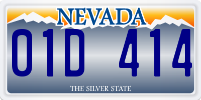 NV license plate 01D414