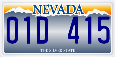 NV license plate 01D415