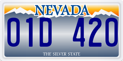 NV license plate 01D420