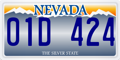 NV license plate 01D424