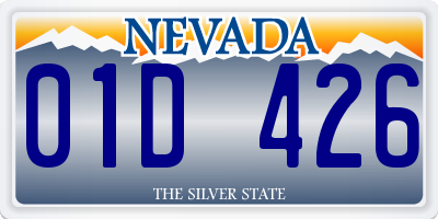 NV license plate 01D426