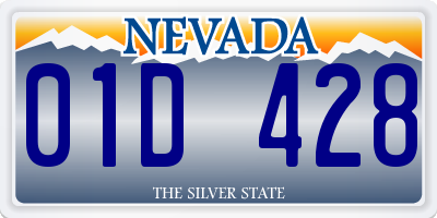 NV license plate 01D428