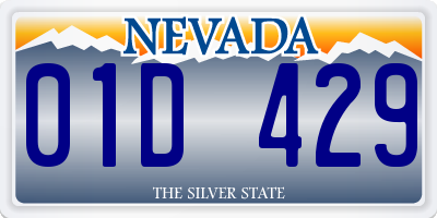 NV license plate 01D429