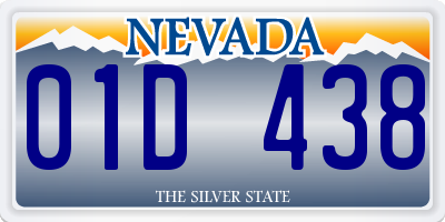 NV license plate 01D438