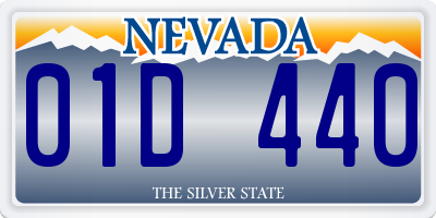NV license plate 01D440