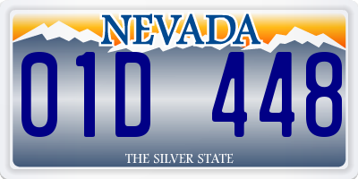 NV license plate 01D448