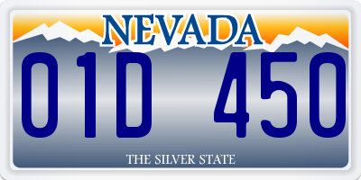 NV license plate 01D450