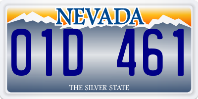 NV license plate 01D461