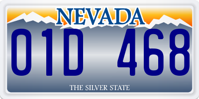 NV license plate 01D468