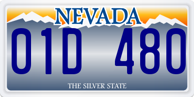 NV license plate 01D480