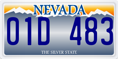 NV license plate 01D483