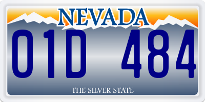 NV license plate 01D484